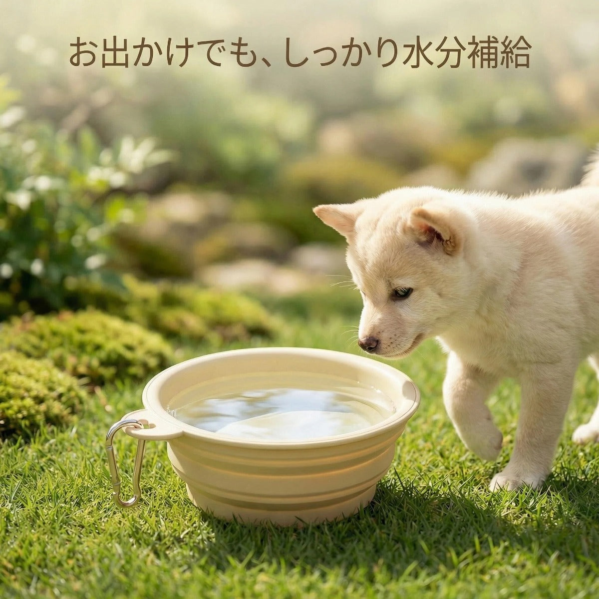 お出かけ用 折りたたみペットボウル｜やわらかシリコン・軽量コンパクト